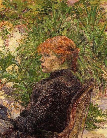 Henri de toulouse-lautrec Red Haired Woman Sitting in Conservatory china oil painting image